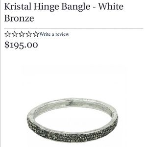 Waxing Poetic Black Kristal Hinged Bangle
